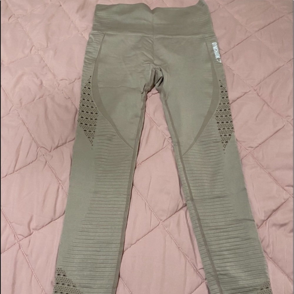 Gymshark energy seamless leggings khaki size M